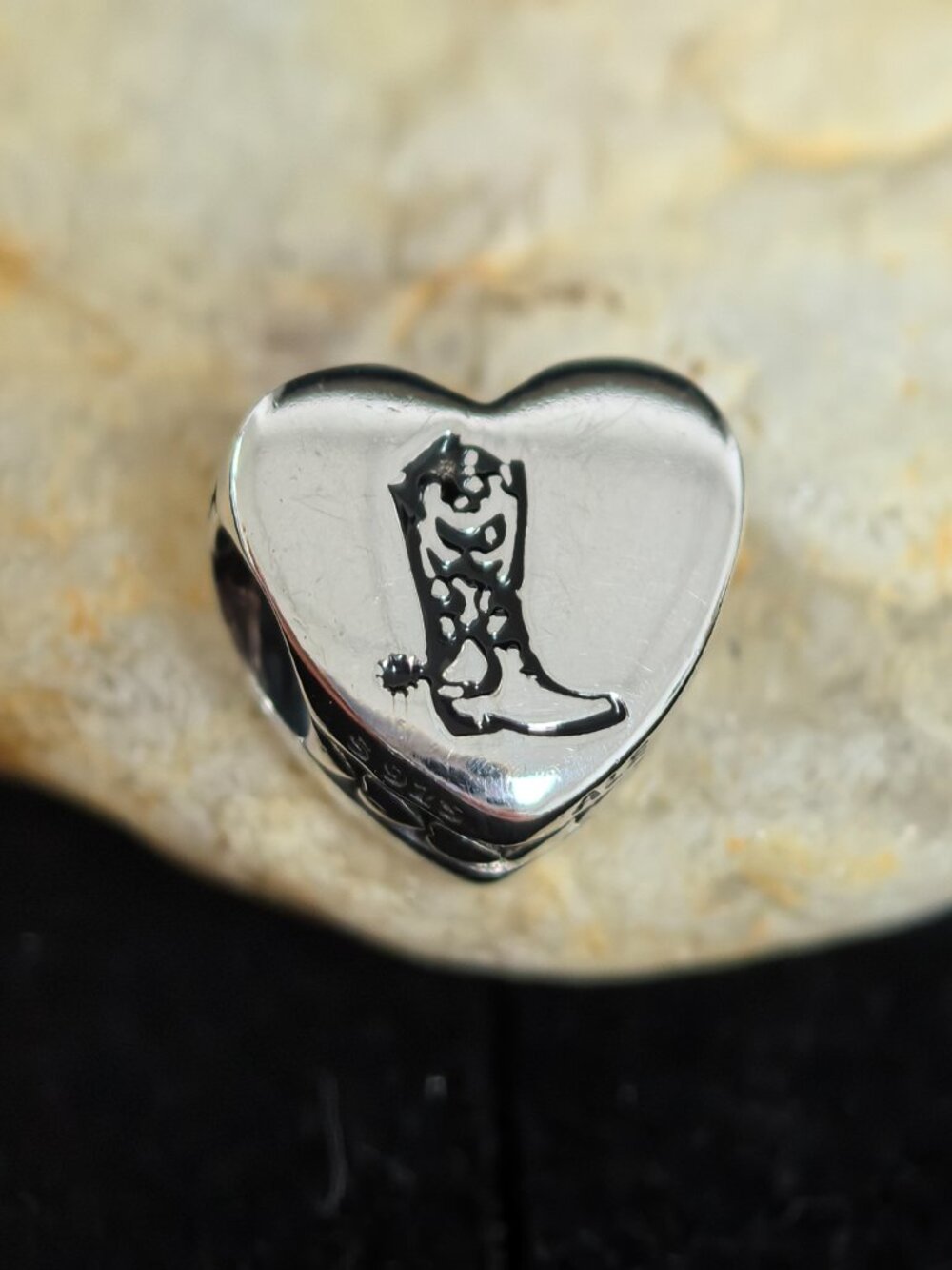 Pandora Cowboy Boots Charm Farmer Cowgirl Boots Western Boot, S925 Silver